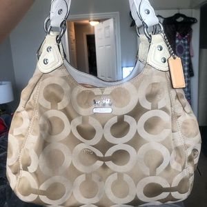 Coach tan medium handbag
